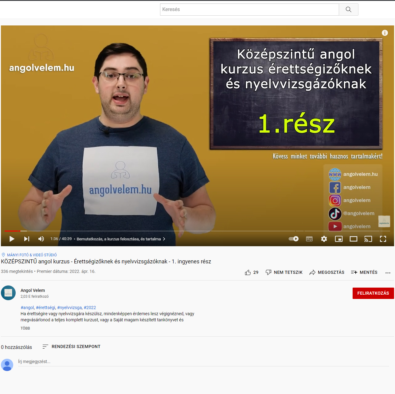 Már elérhető új kurzusunk ingyenes része!